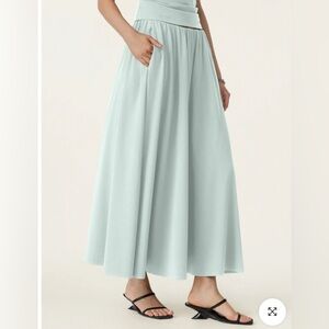 OGL Mint A-Line Maxi Skirt